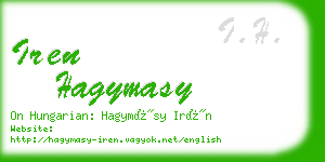 iren hagymasy business card